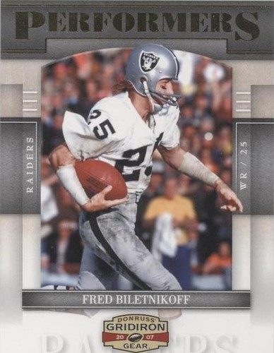 2007 Donruss Gridiron Gear Fred Biletnikoff #P-17