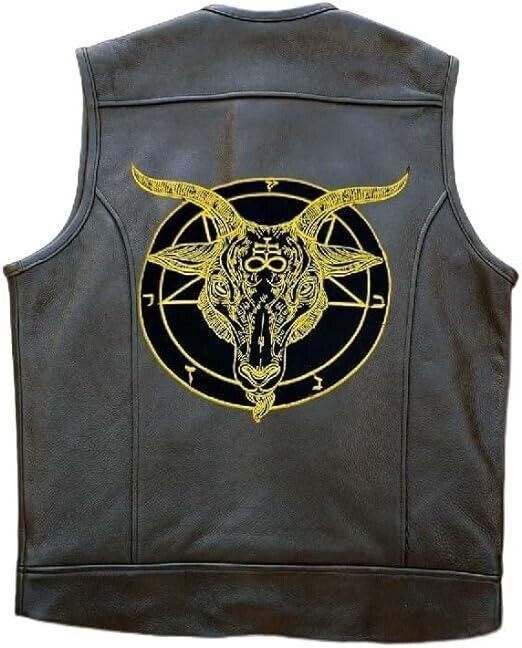 Pentagram Large Back Embroidered Patch For Vest/Jacket Sew On/Iron On