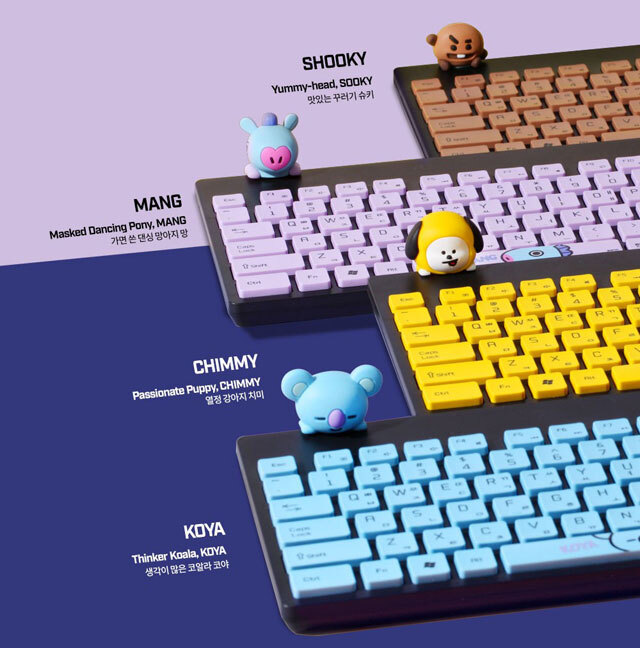 BTS BT21×LINE コラボ キーボード マウス マウスパッド 3点