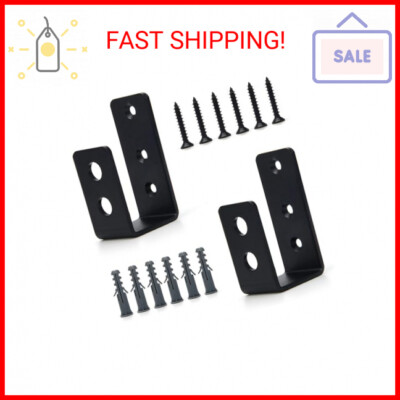 2 Pack 2x4 Door Barricade Brackets, Heavy Duty U Bracket for Home Security
