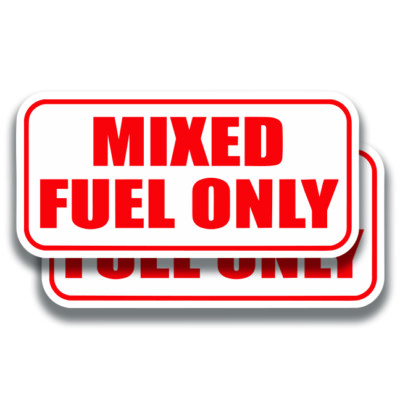 MIXED FUEL ONLY DECAL 2 Stickers Bogo Car Bumper Truck 2 For 1