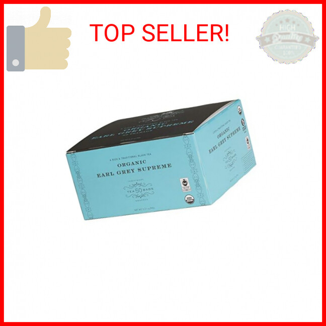 Harney & Sons Organic Earl Grey Supreme Teabags, 50 Count
