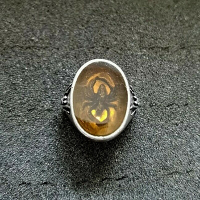 Amber Tomb Ring Pewter R94 Alchemy Gothic