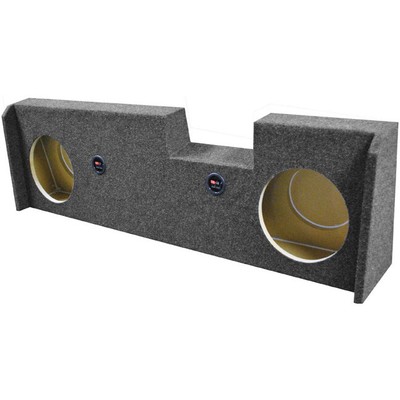 Qpower Dual 10'' Underseat Woofer box for 2014-Current GMC/Chevy Crew Cab