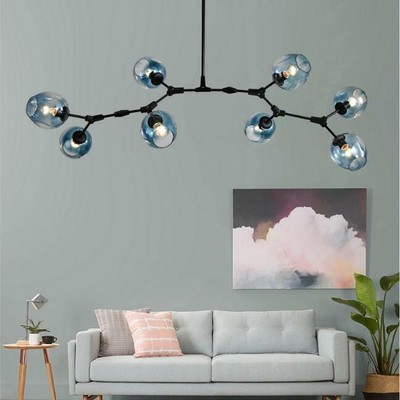 Nordic Molecule Glass Sputnik Chandeliers 8-Head Pendant Lamps Ceiling Fixtures