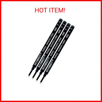 4 Pack - Schmidt 888 Black Fine Rollerball Refill
