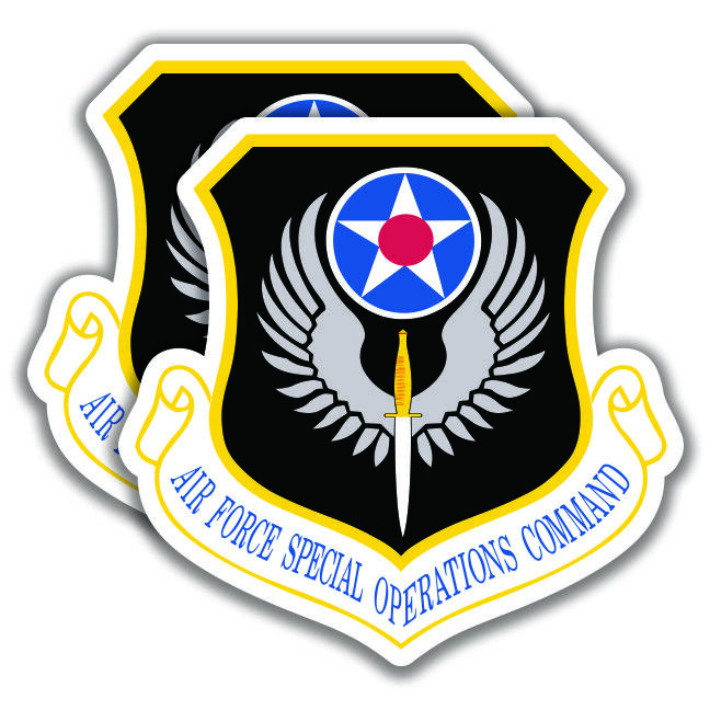 U.S. AIR FORCE SPECIAL OPERATIONS COMMAND DECALs 2 Stickers 