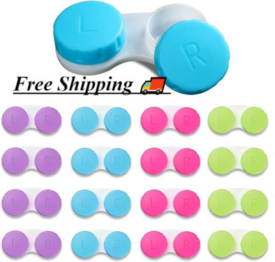 16 Pack Contact Lens Case Box, Mini Contact Lens Case