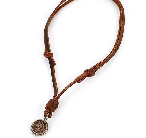 New /2019/Men Abercrombie & Fitch Leather Brown Necklace