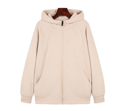 Men's Solid Sportswear Full-Zip Hooded Hoodie Sweater Leisure Cardigan Jacket
