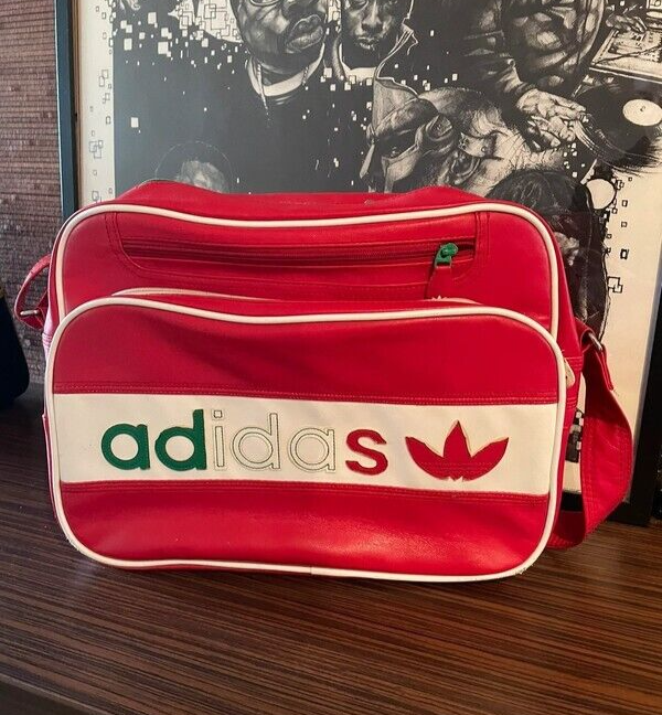 Vintage Adidas Originals Unisex Messenger Bag Red Trefoil