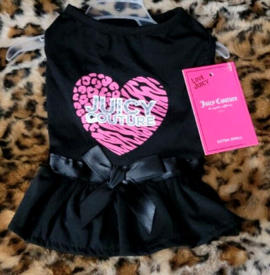 Pet Dress Dog or Cat Juicy Couture Pink Black. New w/ Tag sz. small or med  ea. | eBay