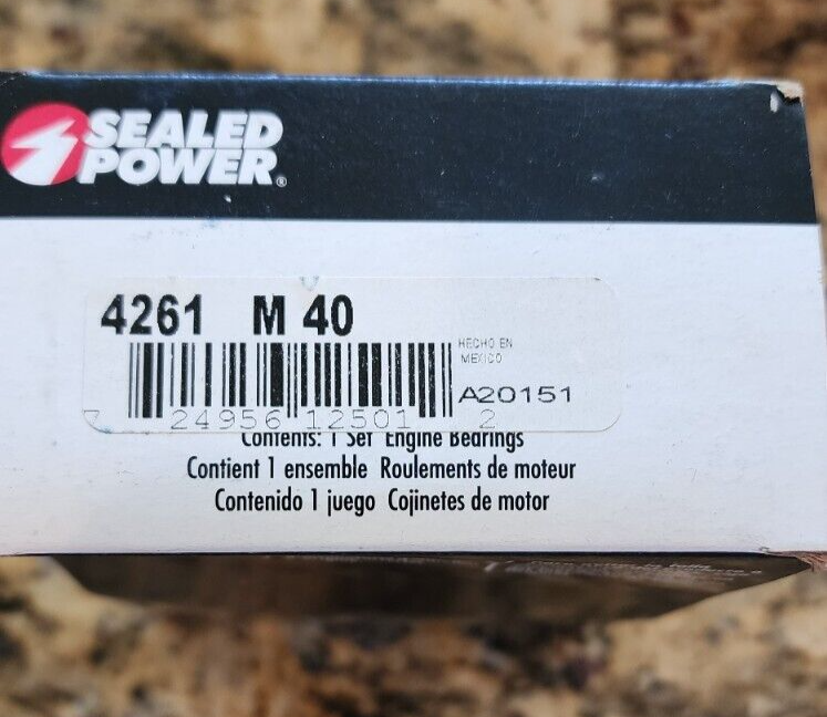 Sealed Power Main Bearing Set 4261M40 Sealed Power Main Bearing Set 4261M40