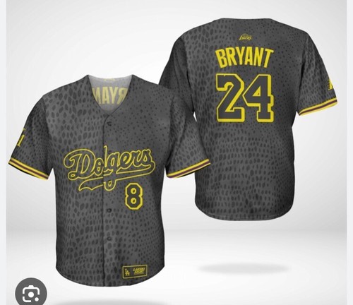 新品非売品Dodgers Kobe Bryant コラボユニフォームLAKERS Kobe Bryant CUSTOM LA Dodgers/Lakers BLACK Jersey with