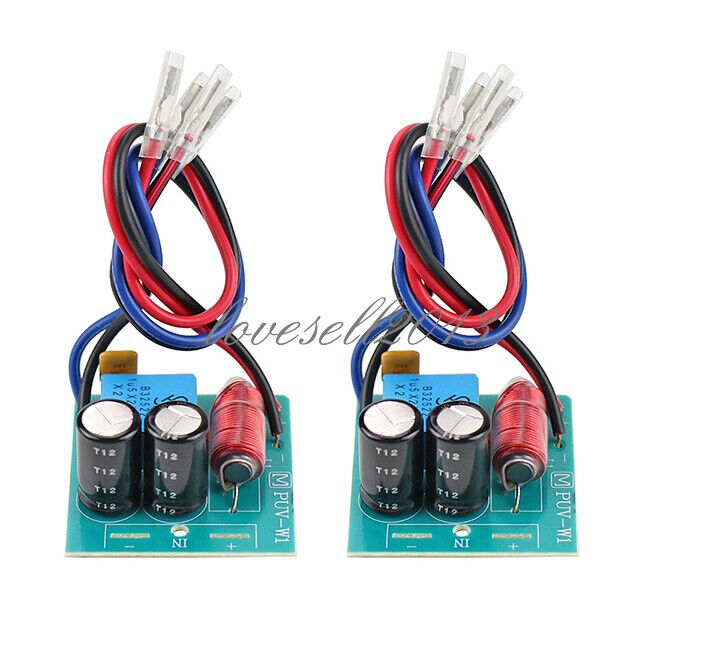 2PCS 60W 2 Way Speaker Crossover Board Bass Tweeter Frequency Divider L