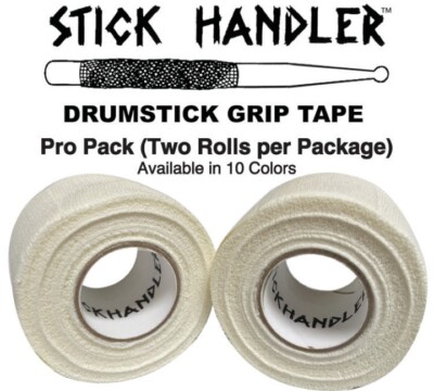 STICK HANDLER  Professional Drumstick Grip Tape Pro Pack (White | Two Pack)