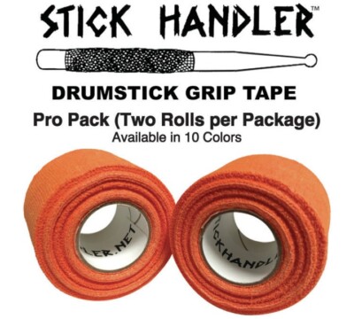 STICK HANDLER Professional Drumstick Grip Tape Pro Pack (Orange |Two Pack)