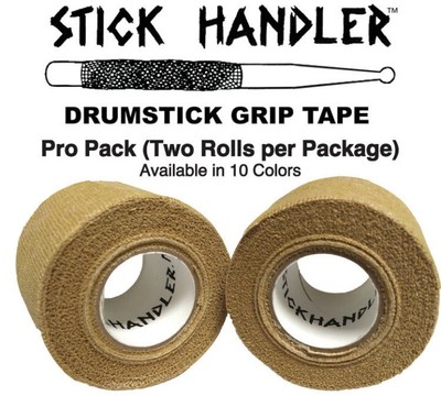 STICK HANDLER  Professional Drum Stick Grip Tape Pro Pack (Tan|Two Pack)