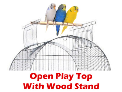 Large Dome Open Top Parrot Bird Cage On Stand for Sun Parakeets Conures Quaker  