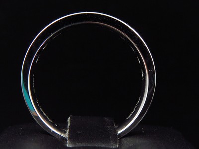 Pre-owned Jewelry Unlimited Mens 10k White Gold Channel Blue Diamond Wedding Engagement Band Ring (1.03ct) In G-h