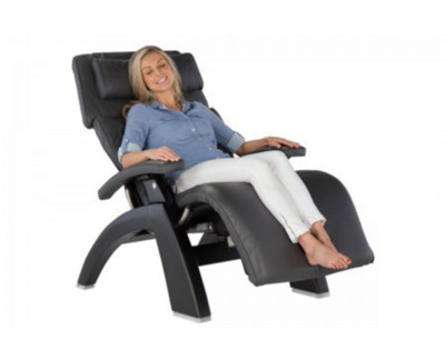 Black Leather PC LIVE PC-610 Human Touch Zero Gravity Perfect Chair Recliner Blk