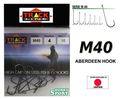 AMI ABERDEEN CARBONIO M40 n 4 BLACK AD OCCHIELLO 2 x 10 PZ TRACK LINE PESCA MARE