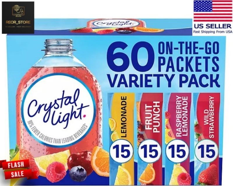 Crystal Light Lemonade Fruit Punch Powdered Drink Mix Variet