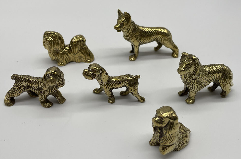 Little Brass Dogs (6)