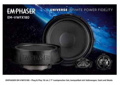 Emphaser EM-VWFX180 Plug & Play Altoparlante Compatibile Con Skoda Yeti 2018 ->