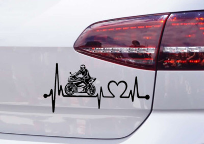 Motorrad Aufkleber Herz Schlag Auto Tuning Sticker Racing Sport Biker inside 