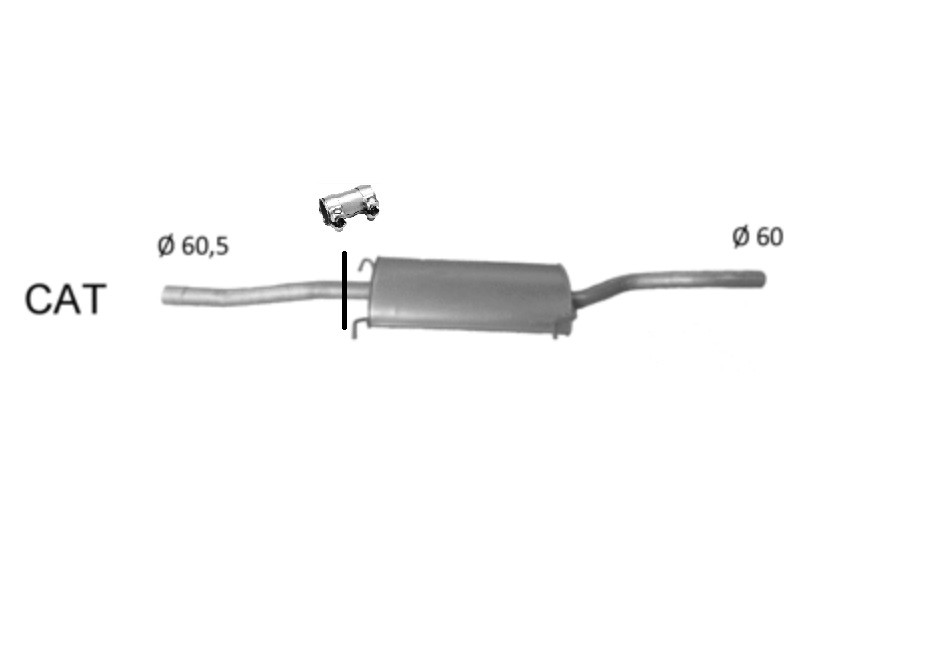 639 Neueware Mittelschalldämpfer  für Mercedes Vito CDi Ersatzteil