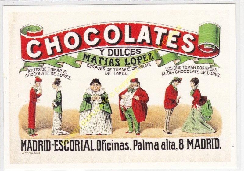 ReproducciÃ³N Antigua Publicidad Chocolates Matias Lopez