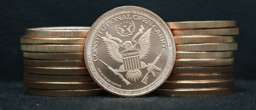 2021 Copper Round 1 oz Constitutional Open Carry Second Amendment #1131 D-4