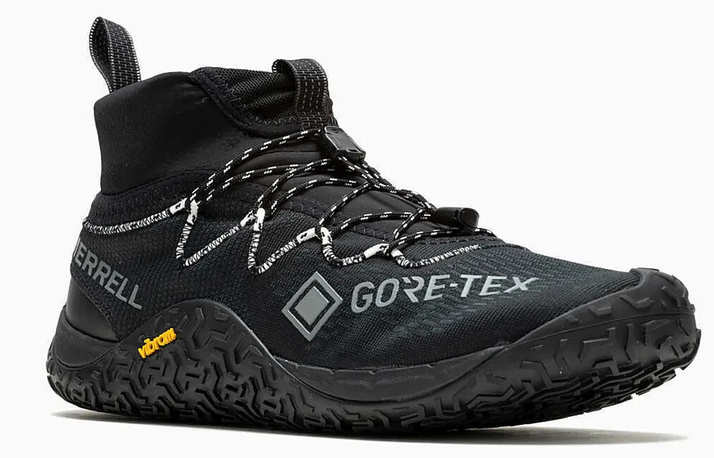 Pre-owned Merrell Mens  Trail Glove 7 Gore Tex Black Waterproof Mesh Running Shoes