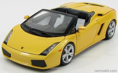 Burago bu12016y scala 1/18 lamborghini gallardo lp560-4 spider 2004 yellow met