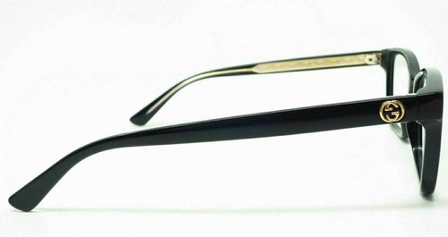 Pre-owned Gucci Gg 0312 O 001 Black Eyeglasses In Clear
