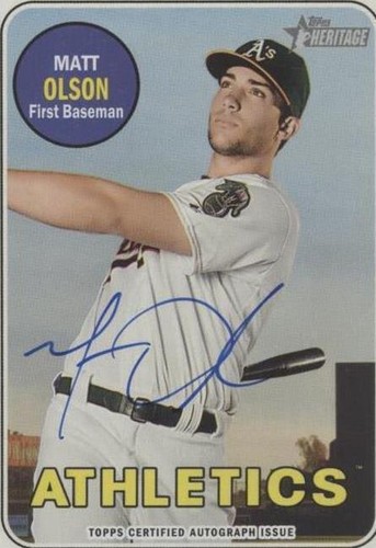 2018 Topps Heritage High Number - Matt Olson #ROA-MO