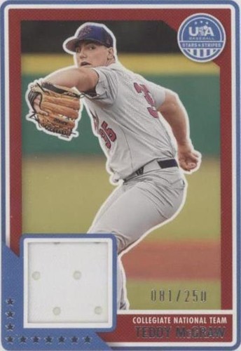 2023 Panini USA Baseball Stars & Stripes - Teddy McGraw #USAM-TM