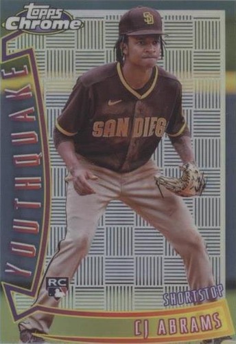 2022 Topps Chrome SONIC CJ ABRAMS YOUTHQUAKE PADRES RC YQ-5