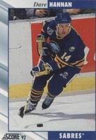 1992-93 Score - Dave Hannan #538