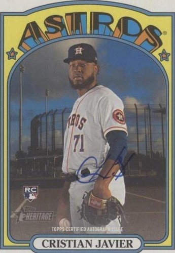 2021 Topps Heritage High Number - Cristian Javier #ROA-CJ