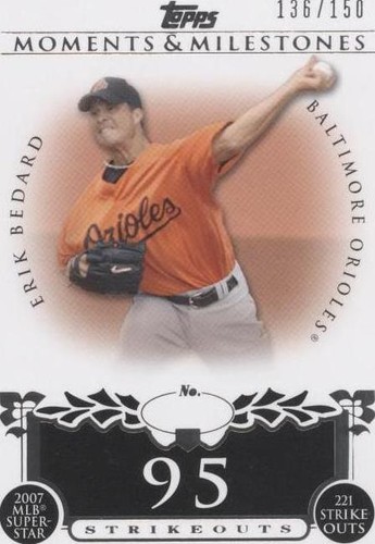 2008 Topps Moments & Milestones - Erik Bedard #95-95
