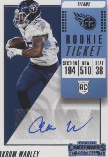 2018 Panini Contenders Akrum Wadley #207