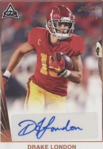 2021 Leaf Memories Drake London #BA-DL3