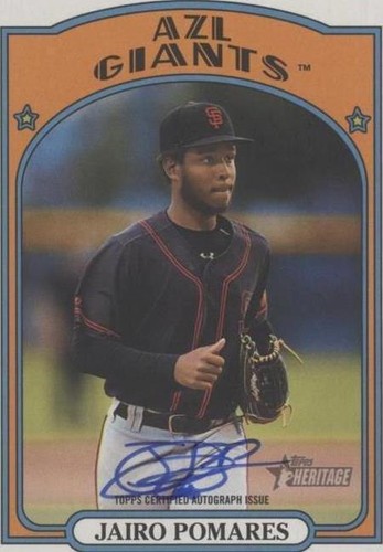 2021 Topps Heritage Minor League Edition - Jairo Pomares #ROA-JP