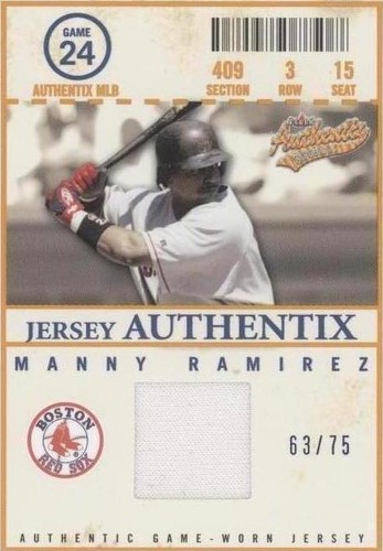 2005 Fleer Authentix - Manny Ramirez #JA-MR