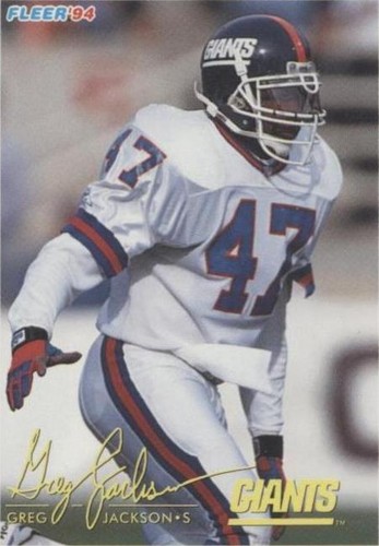 1994 Fleer Shell FACT (Football & Academics: A Championship Team) Greg Jackson #22