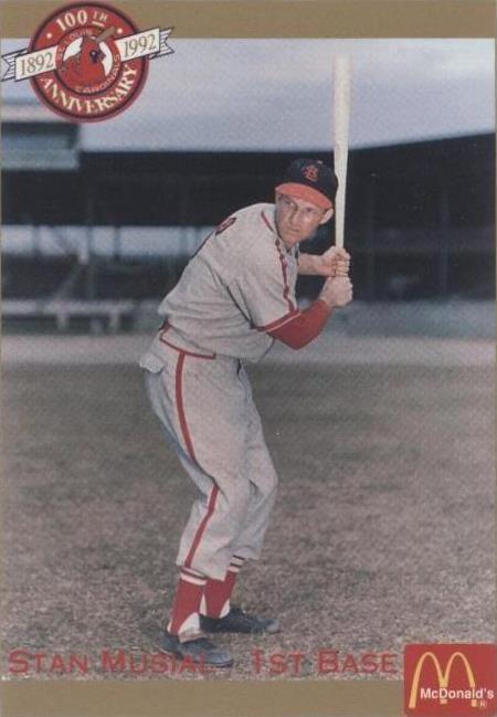 Pacific McDonald's St. Louis Cardinals 1992 100 aniversario - Stan Musial #22