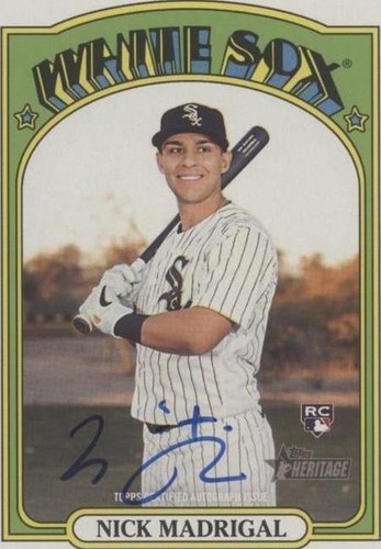 2021 Topps Heritage Real One Nick Madrigal Autograph RC