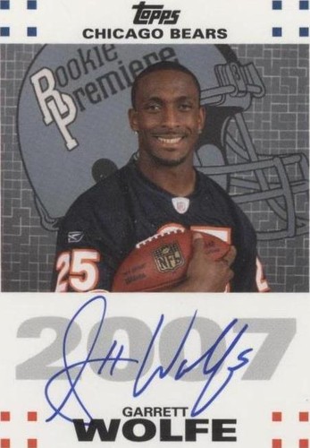 2007 Topps Garrett Wolfe #RPA-GW